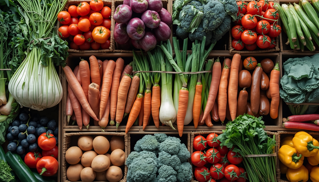 Khivaronhlox market produce arrangement